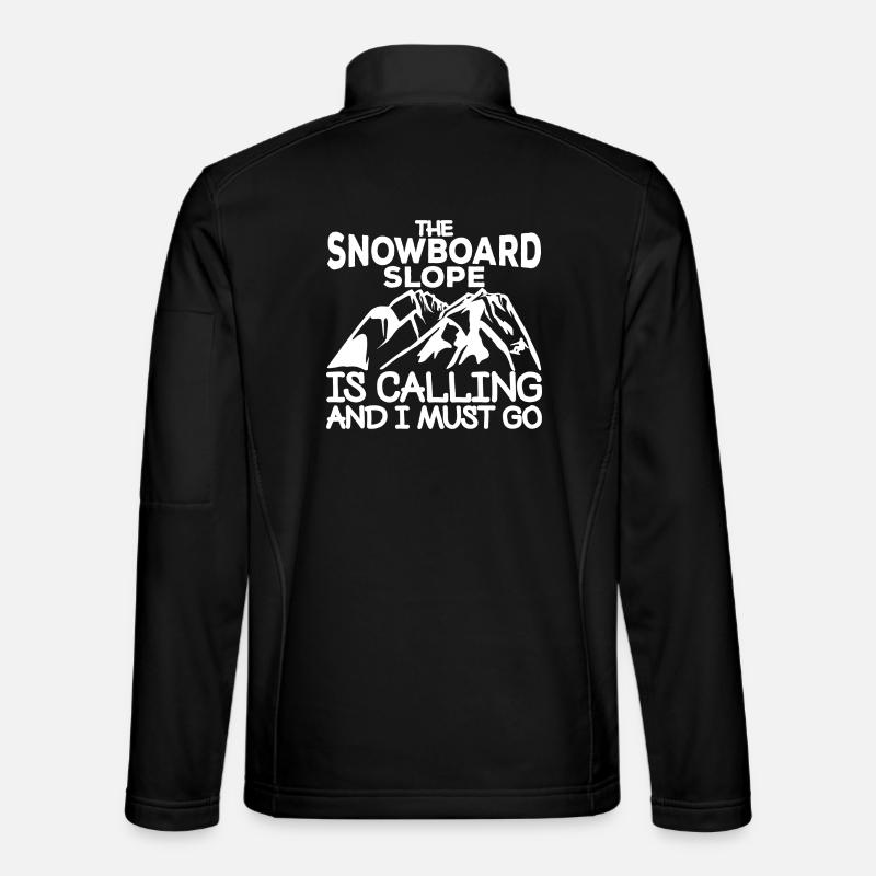Snowboard slogan - Unisex Softshell Jacket - black
