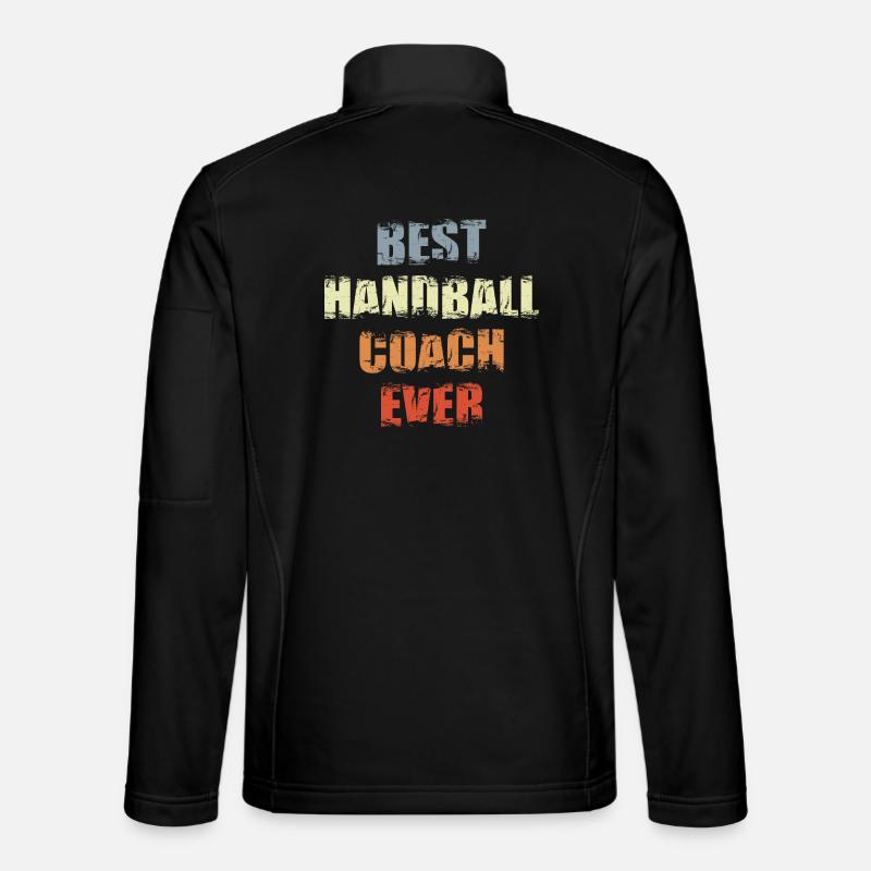 Funny handball coach - Unisex Softshell Jacket - black