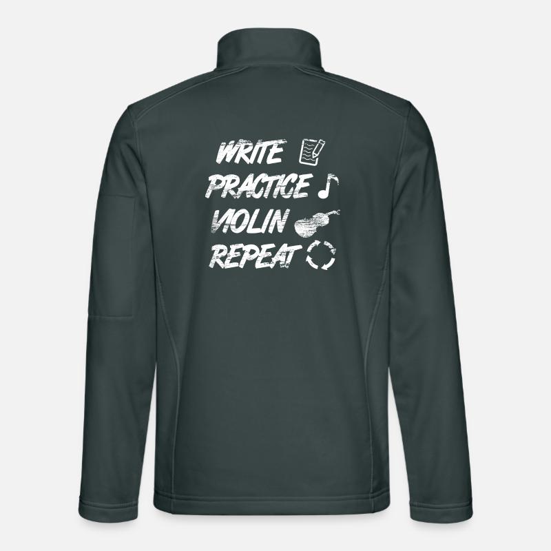 Practice writing, repeat violin Unisex Softshell Jacket