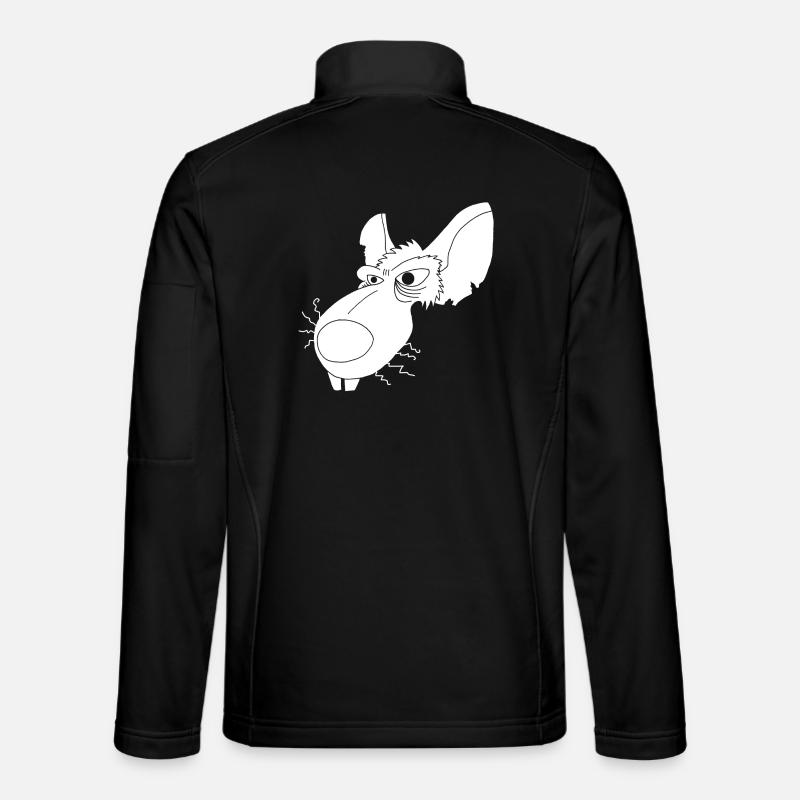 White Sewer Rat - Unisex Softshell Jacket - black