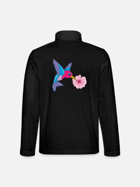 Foraging Bird - Unisex Softshell Jacket - black