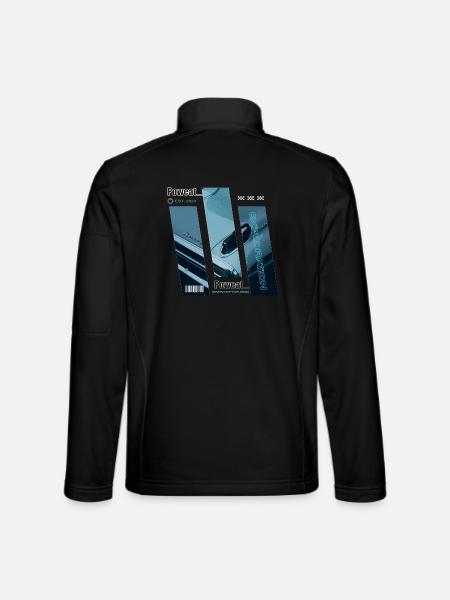 Never Stop Exploring - Unisex Softshell Jacket - black - Back