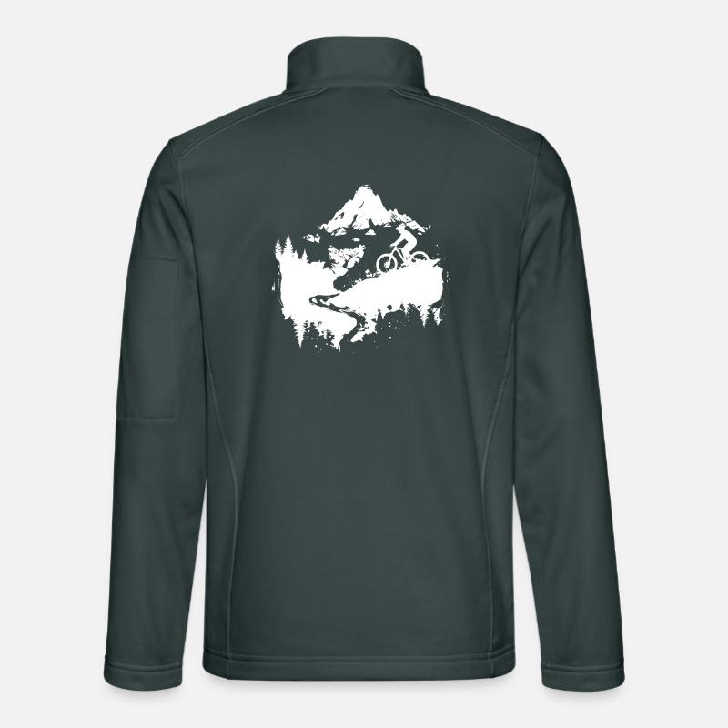 Mountain Biking Sketch Unisex Softshell Jacket
