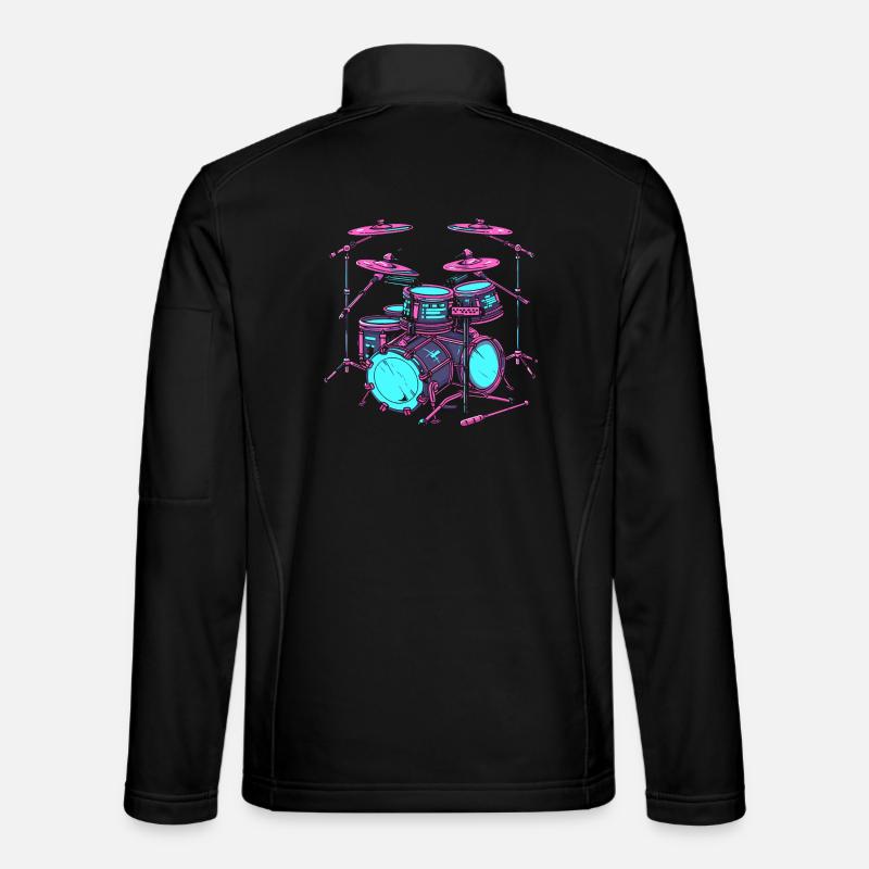 Trapset Drawing - Unisex Softshell Jacket - black