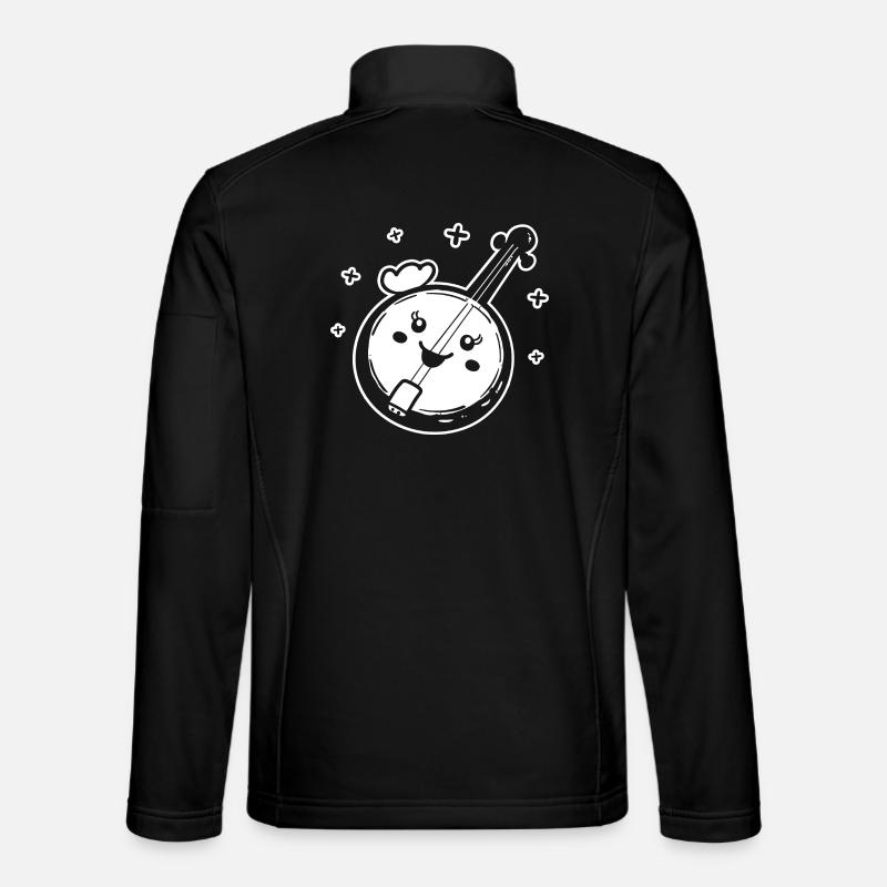 Banjo Cartoon Style - Unisex Softshell Jacket - black