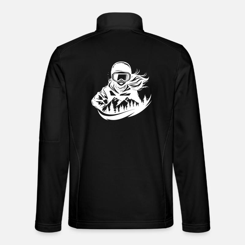 Snowboarder Girl - Unisex Softshell Jacket - black
