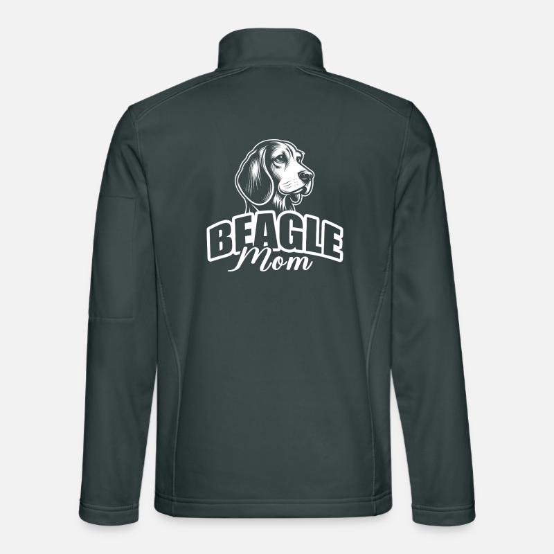"Beagle Mom" mit Hundekopf Unisex Softshelljacke