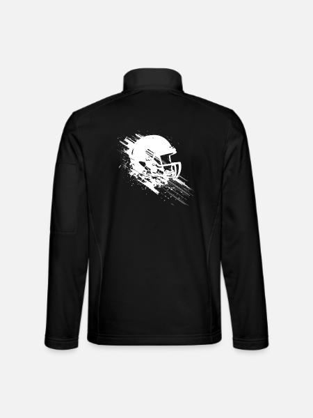 Casque de football américain - Veste en tissu softshell Unisexe - noir - Dos