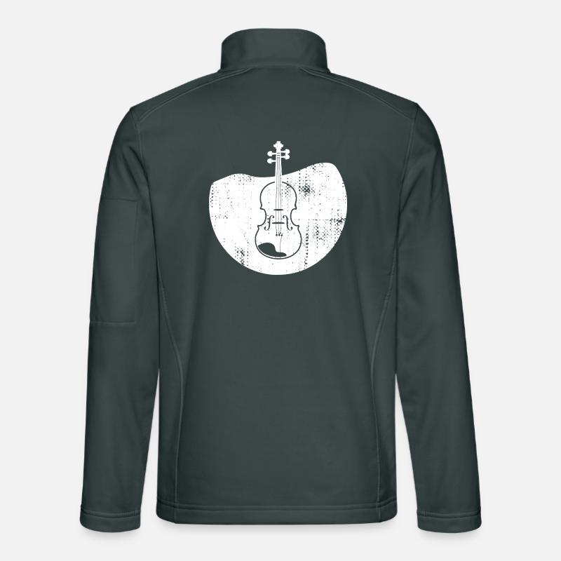 Dessin de violon Veste en tissu softshell Unisexe