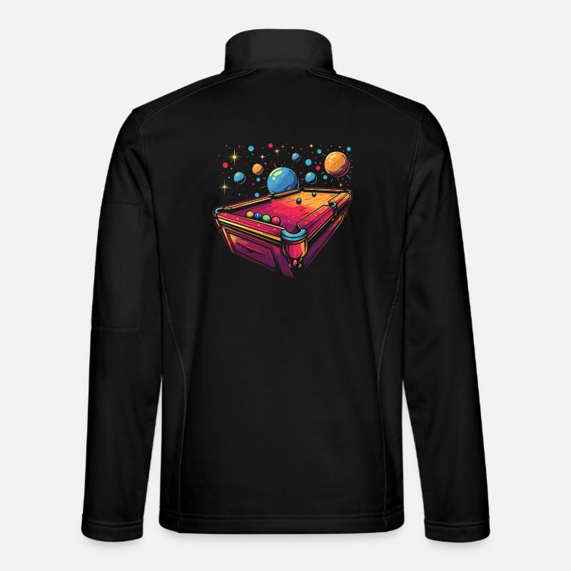 Style de dessin animé de billard Veste en tissu softshell Unisexe