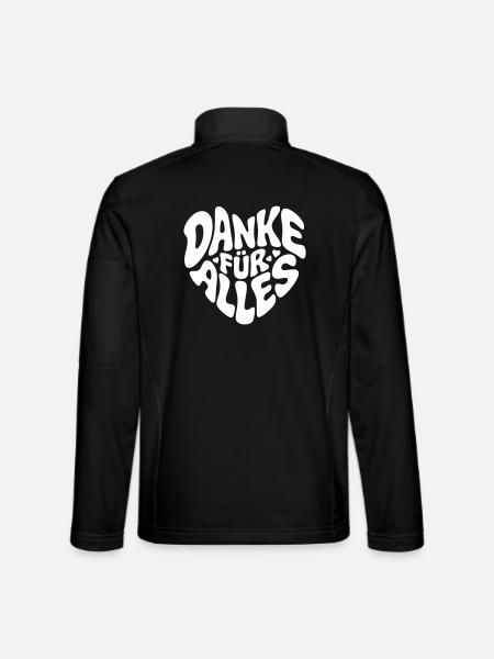 Danke für alles - Danke - Dankeschön - Danke sagen - Unisex Softshelljacke - Schwarz - Hinten