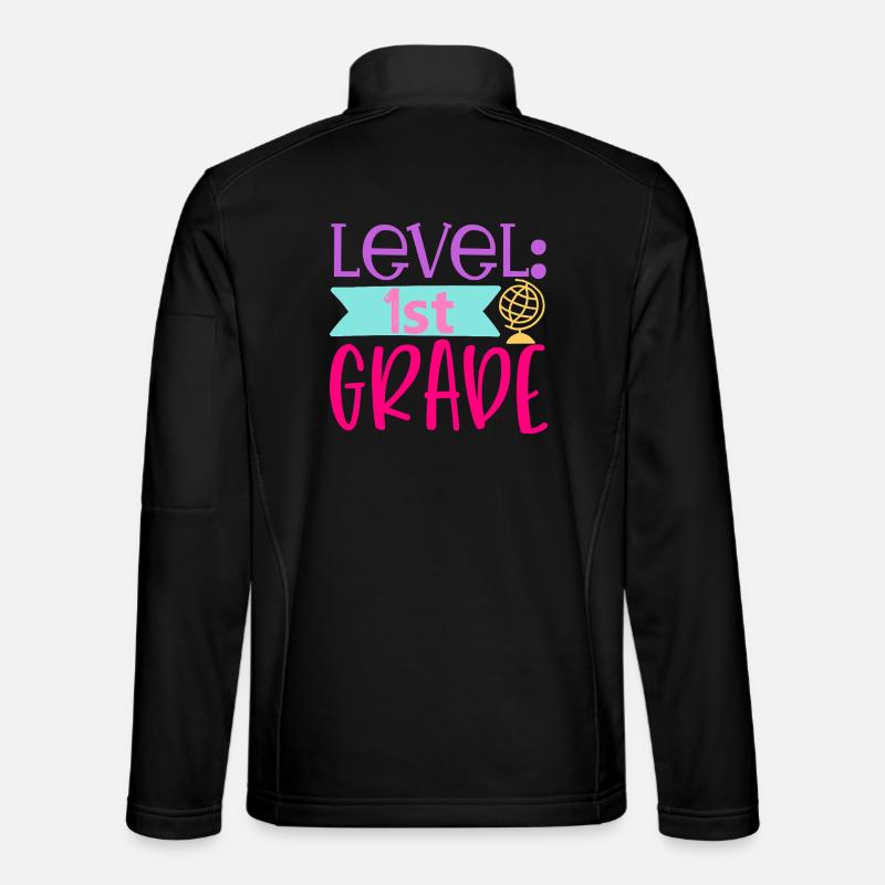 Level 1. Klasse - Schulanfang - Unisex Softshelljacke - Schwarz