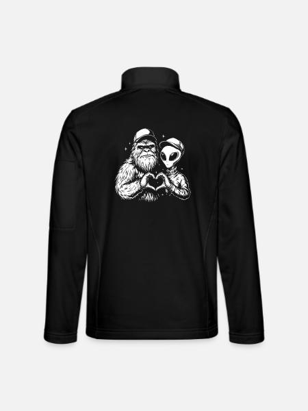 SpaceLove Creative Friends Hybrid - Unisex Softshell Jacket - black - Back