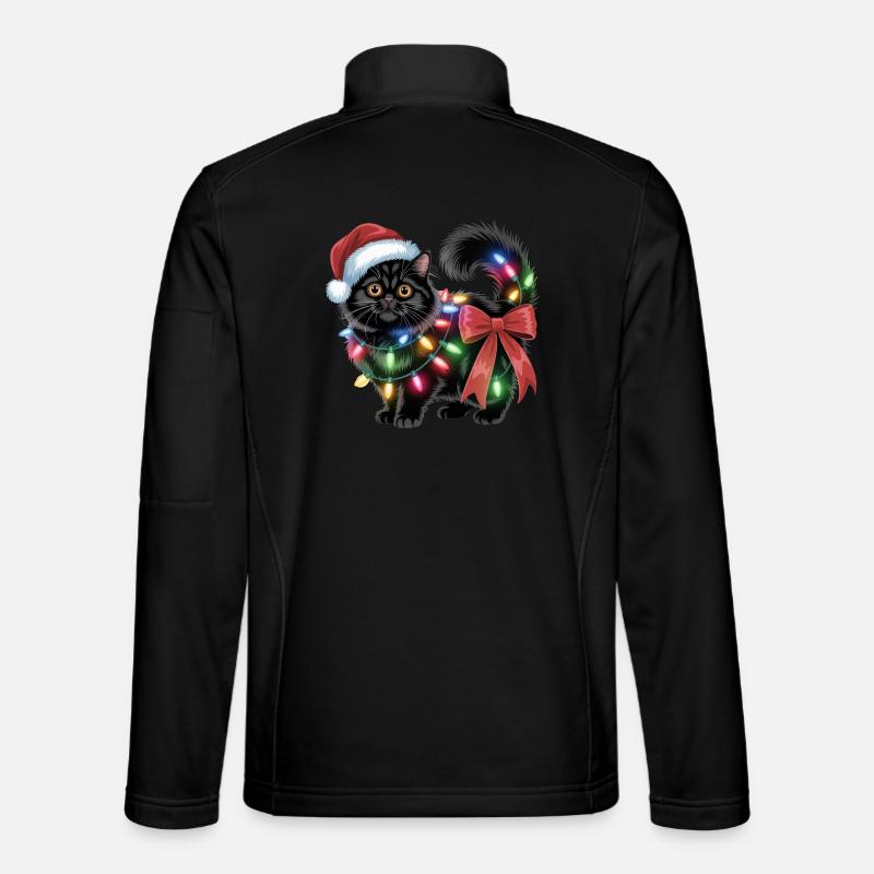 Christmas Cat - Unisex Softshell Jacket - black