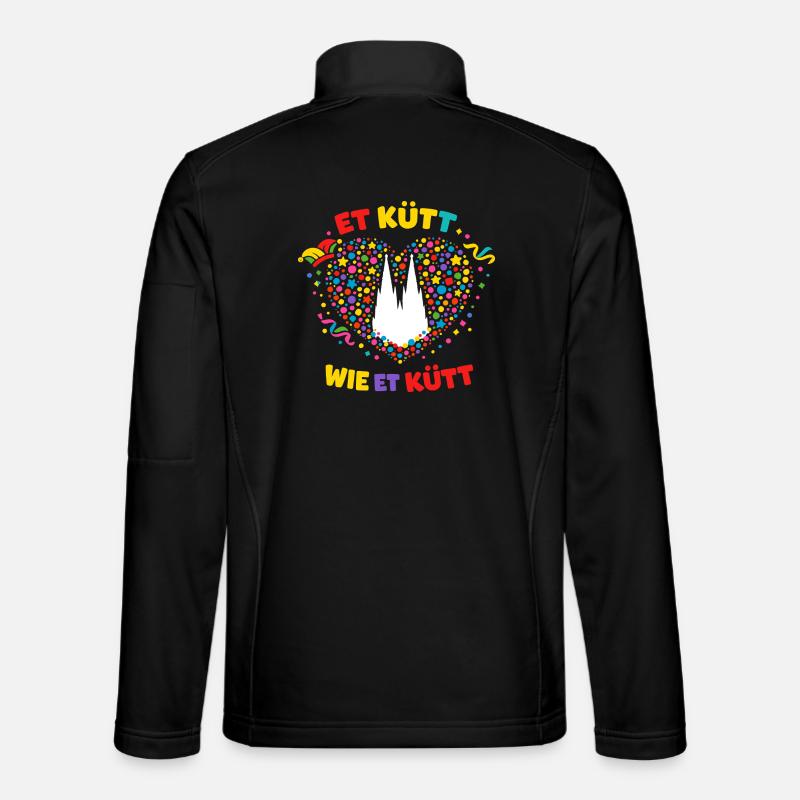Carnival Cologne Jeck Confetti Party Costume - Unisex Softshell Jacket - black