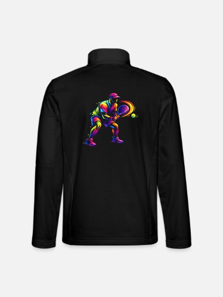 Padel Player Gift Kids Boy Passion - Unisex Softshell Jacket - black