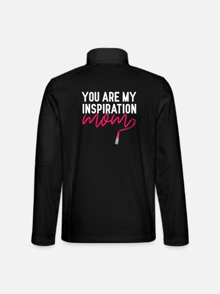 Tu es mon inspiration maman Chemise rouge à lèvres - Veste en tissu softshell Unisexe - noir - Dos