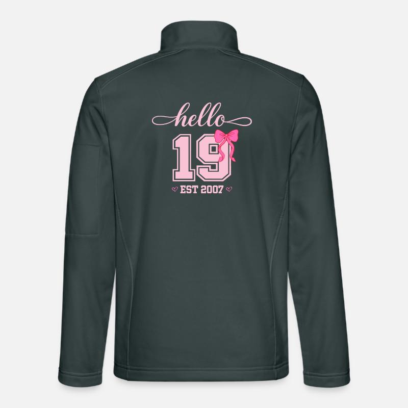 Hello 19 Est 2007 Women's Birthday Design Unisex Softshell Jacket