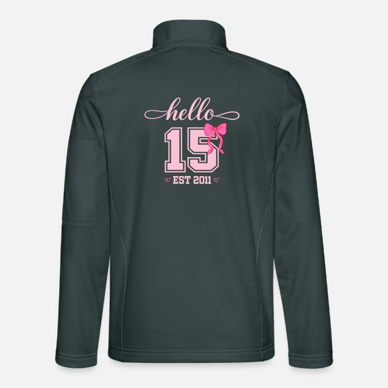 Hello 15 Est 2011 Mädchen Geburtstag Design Unisex Softshelljacke