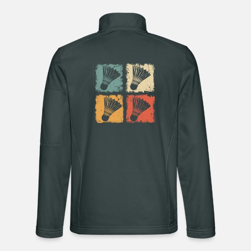 Badminton Shuttlecock Retro Style Unisex Softshell Jacket