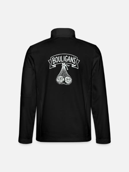 Chapeau de boule, tablier de boule, short de boule, polo - Veste en tissu softshell Unisexe - noir - Dos