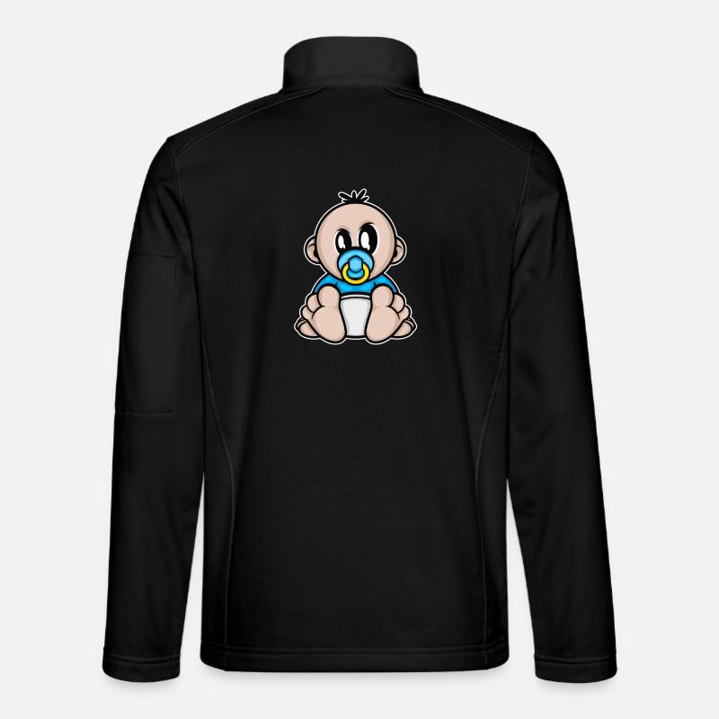 baby boy, pregnancy - Unisex Softshell Jacket - black