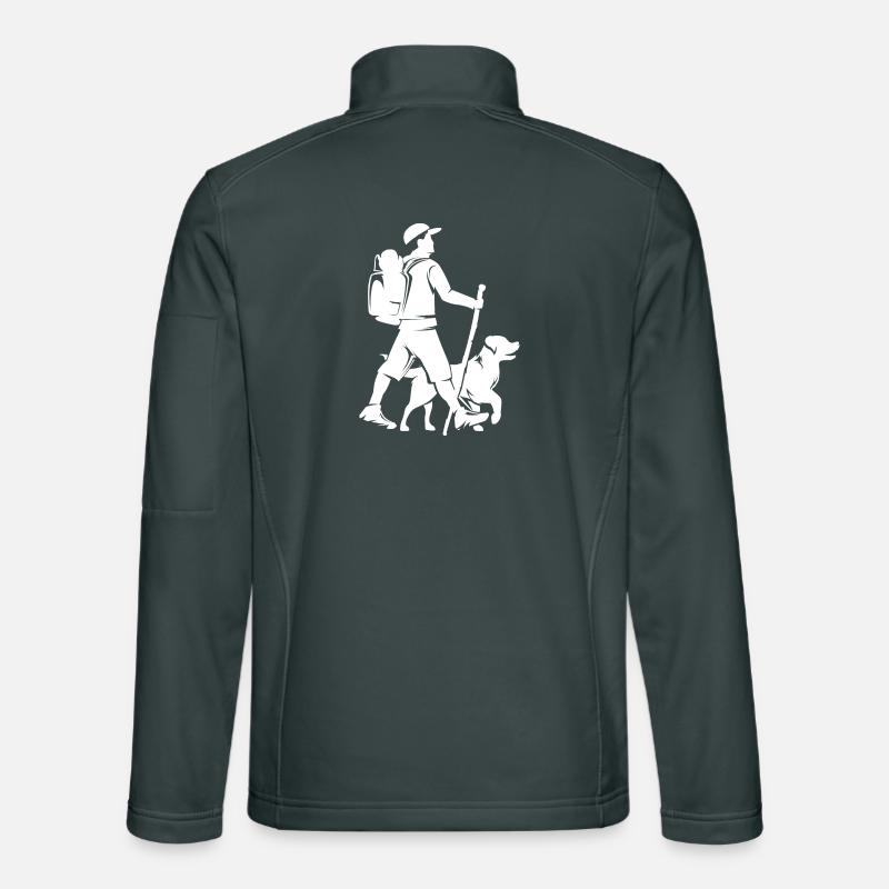 Marcher avec le logo d’animaux de compagnie d’extérieur de l’icône de chien Veste en tissu softshell Unisexe