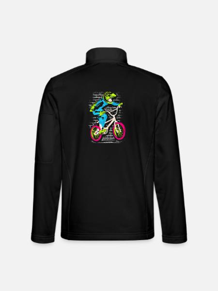 BMX Fahrrad | Buntes BMX - BMX Fahrer - Unisex Softshelljacke - Schwarz