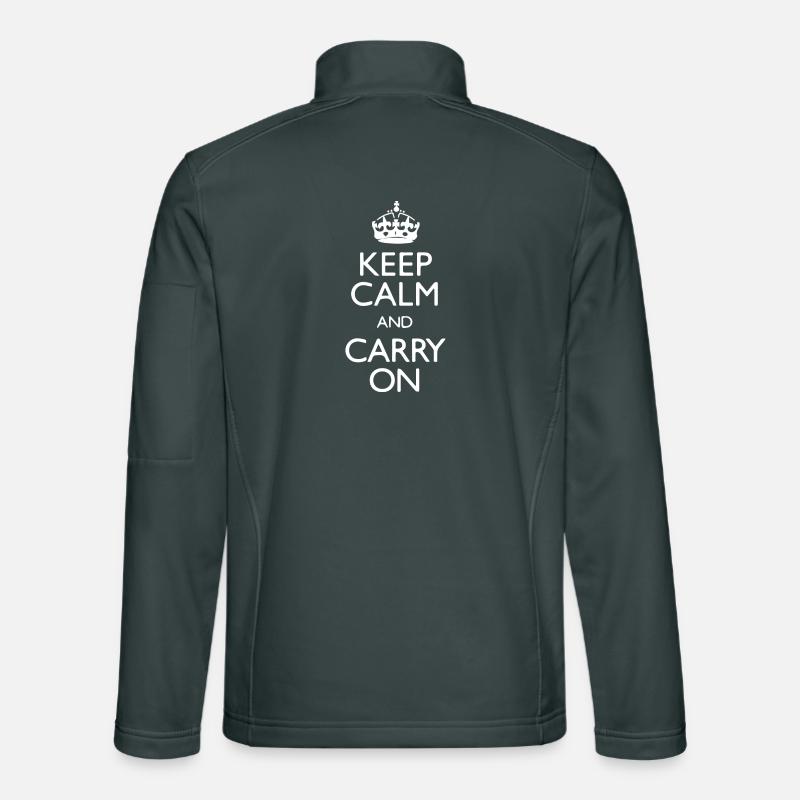 Stay calm and continue keep calm and carry on Unisex Softshell Jacket