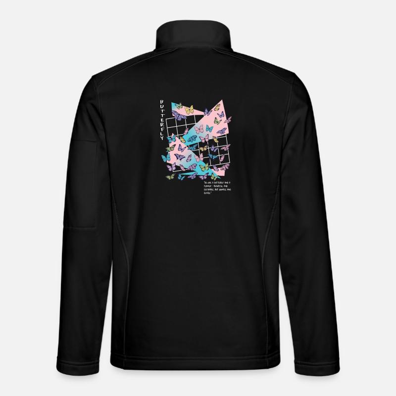 Soyez comme un papillon - Veste en tissu softshell Unisexe - noir