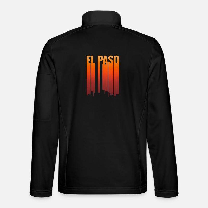 El Paso Skyline Sonnenuntergang Unisex Softshelljacke
