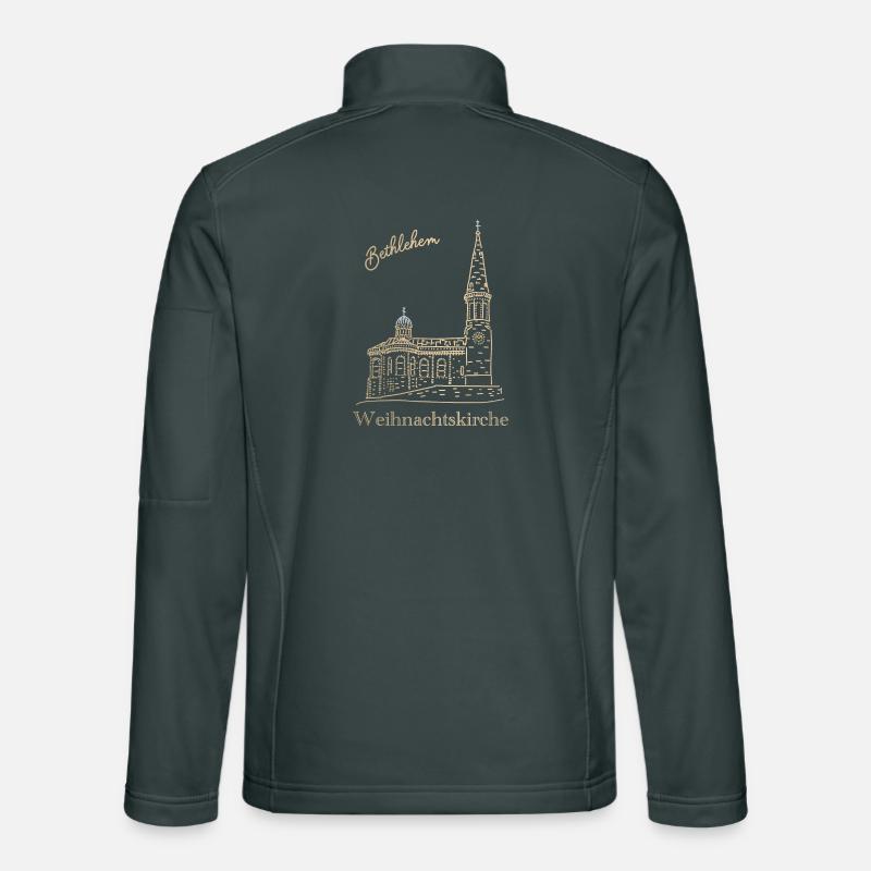 Weihnachtskirche Bethlehem Handzeichnung Unisex Softshelljacke