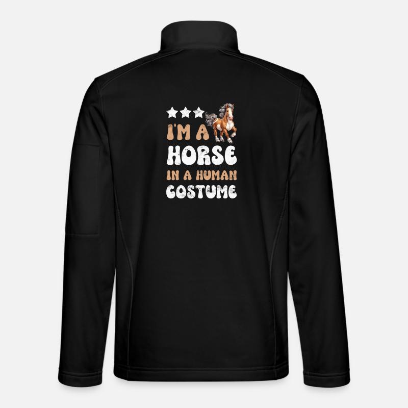 Chevaux à cheval - Veste en tissu softshell Unisexe - noir