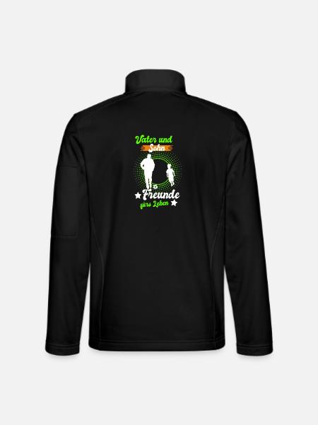 Vater und Sohn Freunde - Unisex Softshelljacke - Schwarz