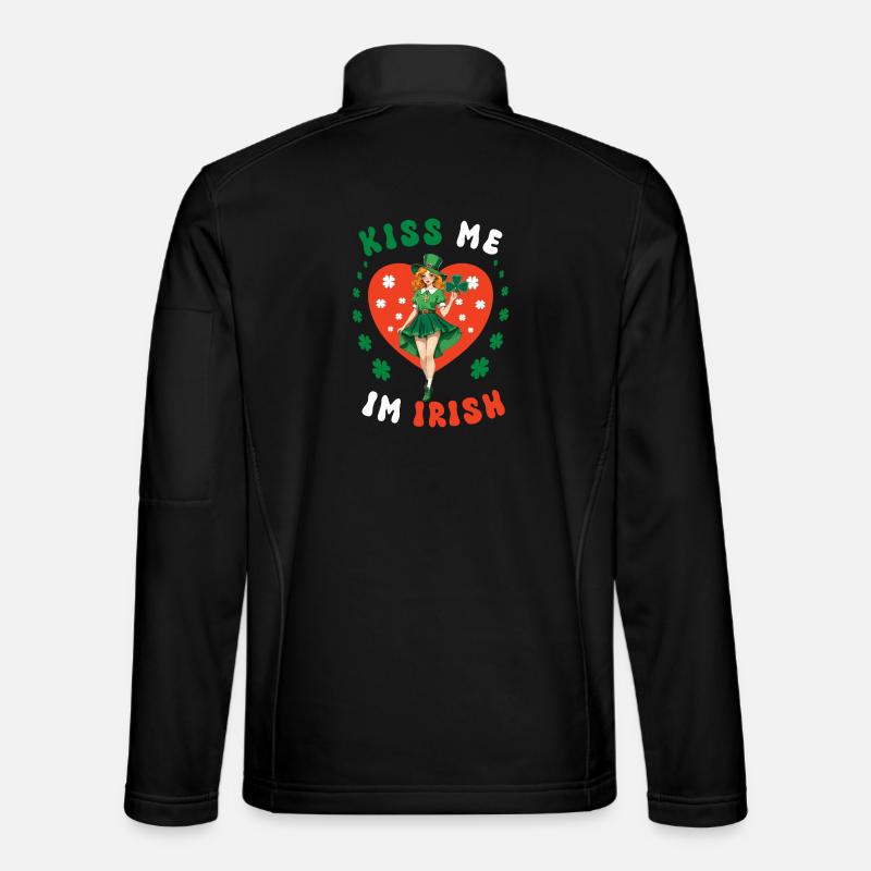 Kiss me, I'm Irish - Unisex Softshell Jacket - black