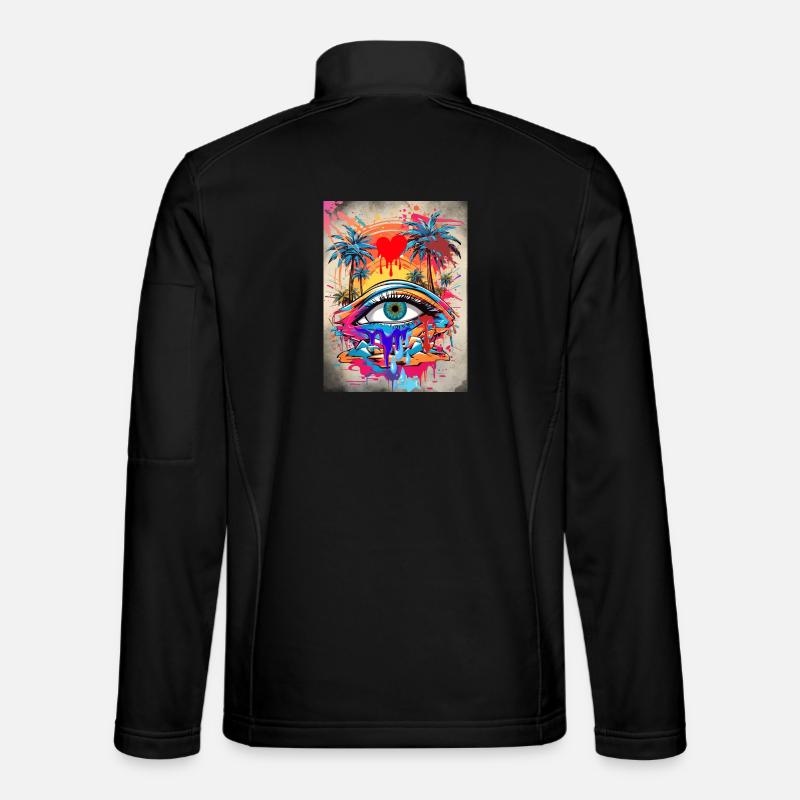 Die Erde tropft - Unisex Softshelljacke - Schwarz