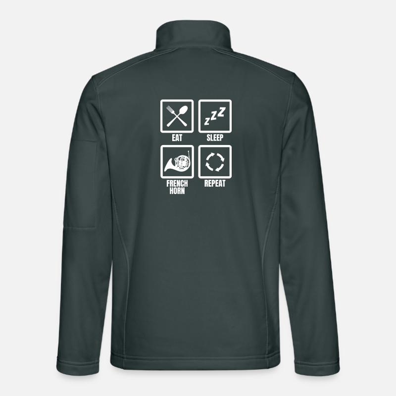 Manger Dormir Cor Français Répéter Veste en tissu softshell Unisexe