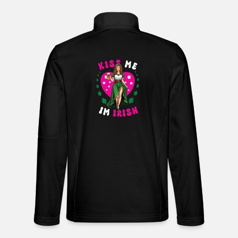Kiss me, I'm Irish - Unisex Softshell Jacket - black