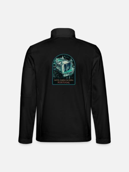 Château médiéval Santa Maria da Feira - Veste en tissu softshell Unisexe - noir - Dos