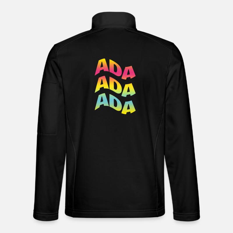Ada t-shirt text wave effect t-shirt gift Unisex Softshell Jacket