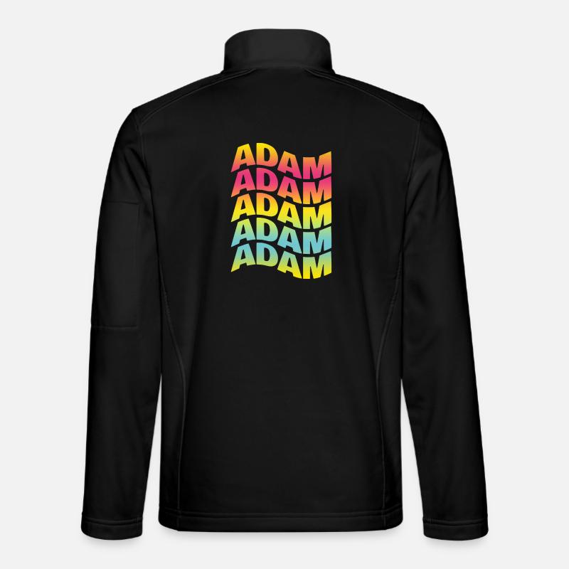 t-shirt Adam text wavy text effect - Unisex Softshell Jacket - black