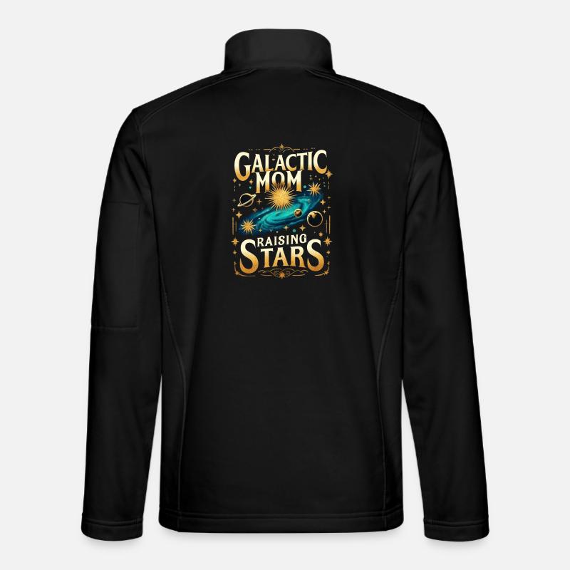Galactic Mom Raising Stars - Unisex Softshell Jacket - black