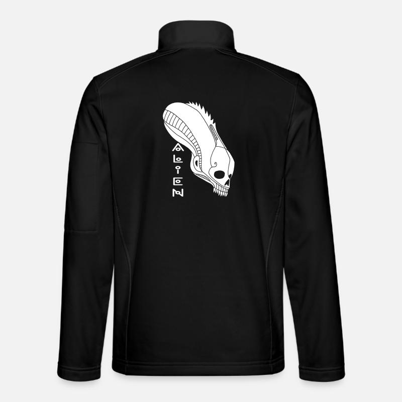 Crâne extraterrestre blanc - Veste en tissu softshell Unisexe - noir