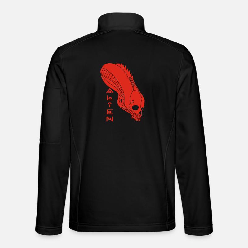 Red Alien Skull - Unisex Softshell Jacket - black