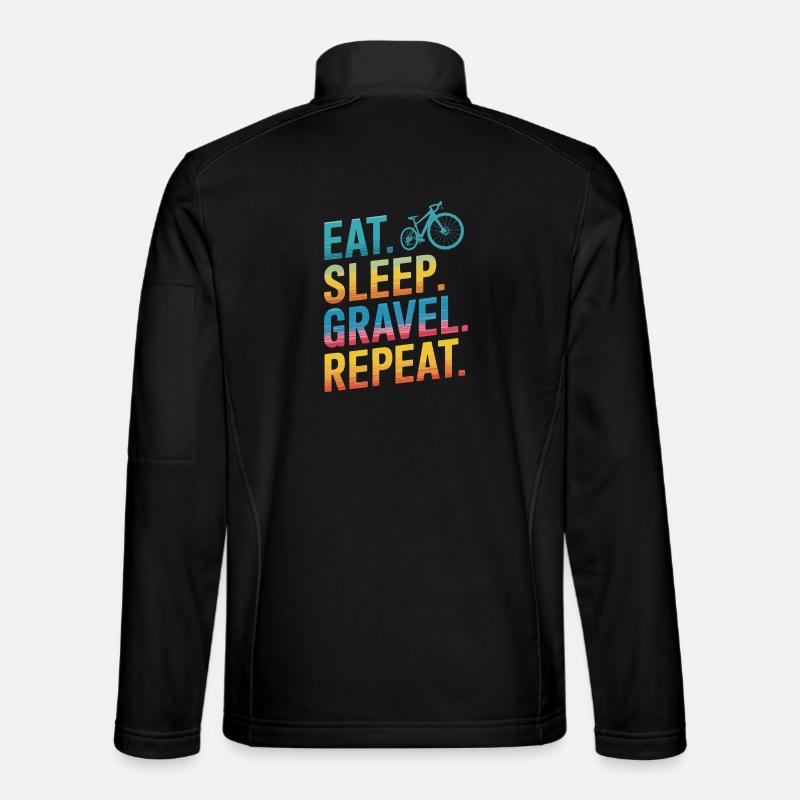Cycling Lifestyle Motivational Design - Unisex Softshell Jacket - black