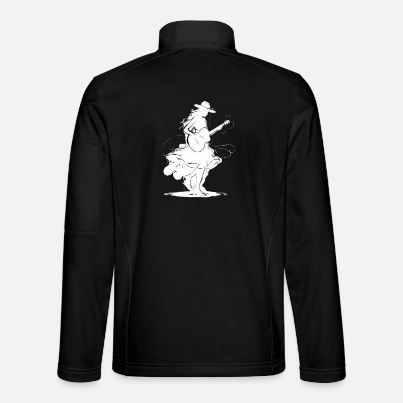 Gitarrenmädchen - Unisex Softshelljacke - Schwarz