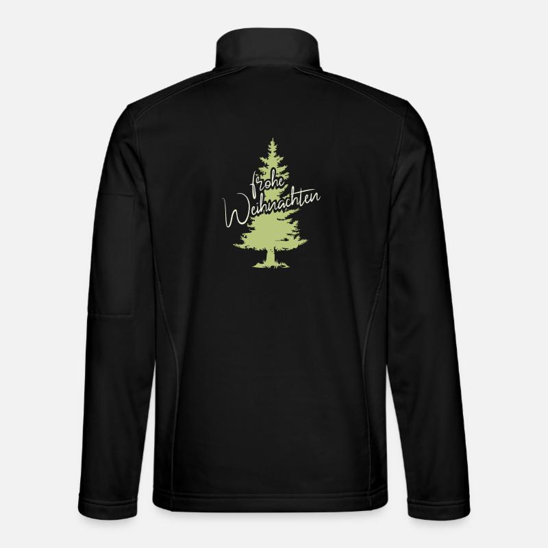 Joyeux Noël sapin forêt arbre épinette symbole Veste en tissu softshell Unisexe