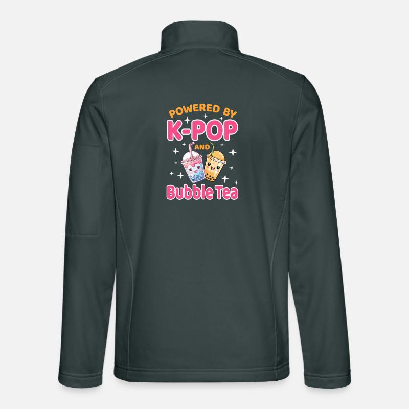 K-Pop et Bubble Tea Corée Veste en tissu softshell Unisexe