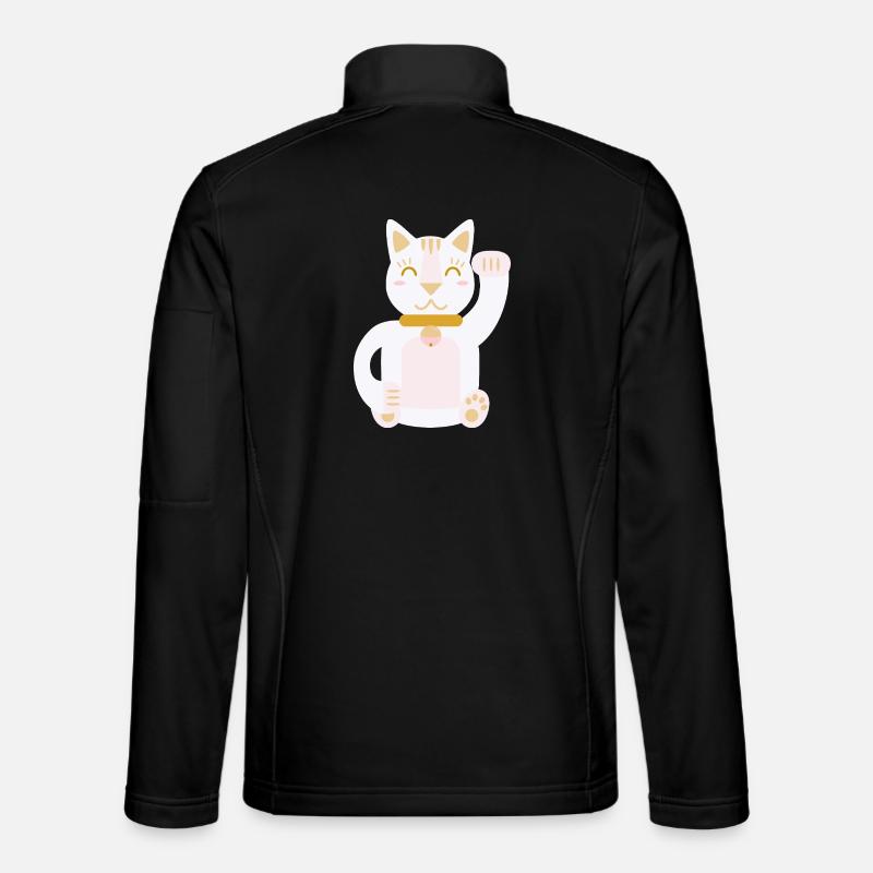 Maneki Neko L Lucky Cat - Unisex Softshelljacke - Schwarz