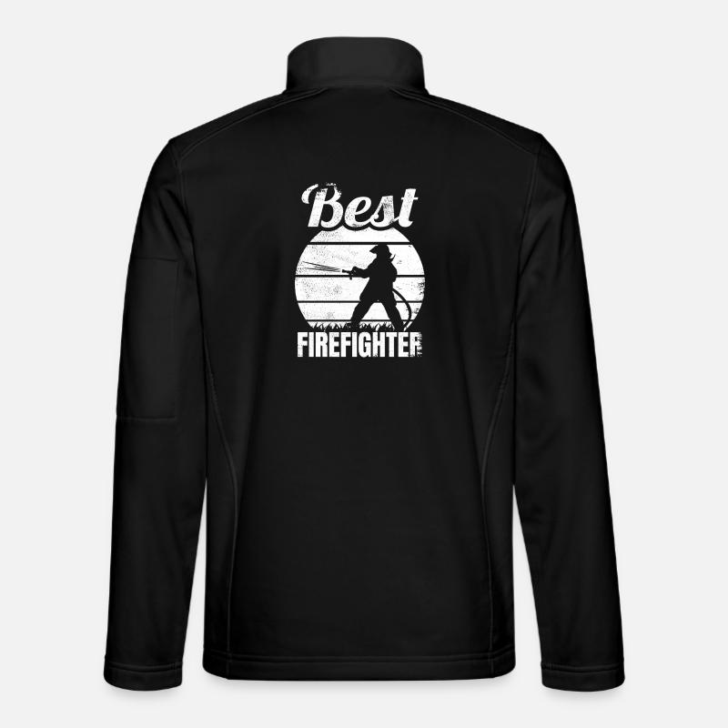 Best Firefighter - Unisex Softshell Jacket - black
